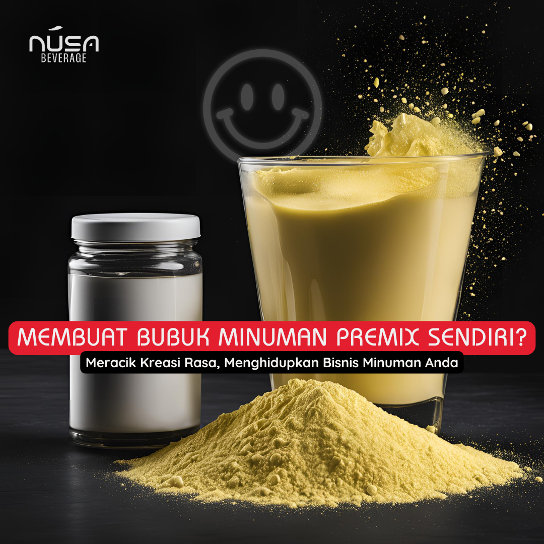 Bubuk premix minuman untuk bisnis kreatif.